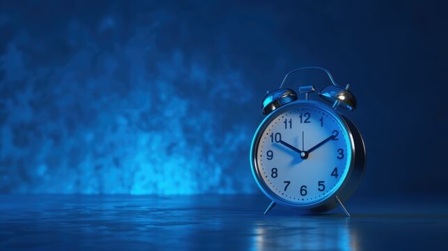"Modern Digital Clock on Blue Background"

 - Powered by Adobe
