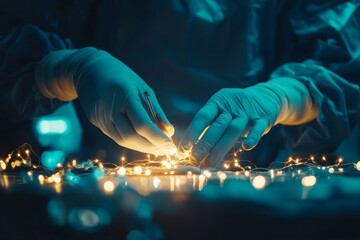 Team of surgeons performing surgery in an operating theater, working together to ensure the best possible outcome for the patient, Generative AI