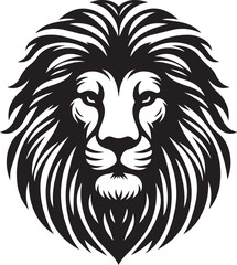 Obraz premium Lion Silhouette Vector – Bold Wildlife Design