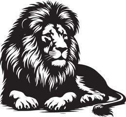Fototapeta premium Lion Silhouette Vector – Bold Wildlife Design