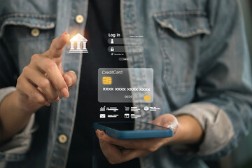 Digital Banking and Online Credit Card Payment Concept