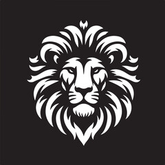 Obraz premium Lion Silhouette Vector – Bold Wildlife Design