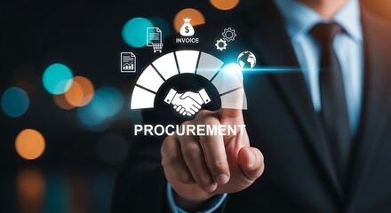 Procurement management and supply chain concept ,Procurement Management Industry concept,Digital Procurement Strategy Visualization,Smart Procurement Workflow,Procurement Interface .