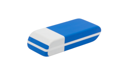 an eraser isolated on transparent background.