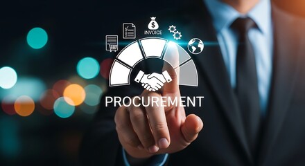 Procurement management and supply chain concept ,Procurement Management Industry concept,Digital Procurement Strategy Visualization,Smart Procurement Workflow,Procurement Interface .