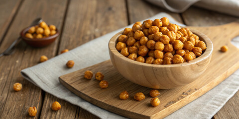 Fototapeta premium Roasted Chickpeas in Bowl