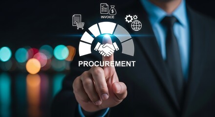 Procurement management and supply chain concept ,Procurement Management Industry concept,Digital Procurement Strategy Visualization,Smart Procurement Workflow,Procurement Interface .