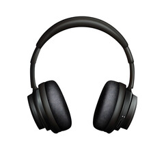 Modern headset with mic, business communication tool, isolated on transparent background.