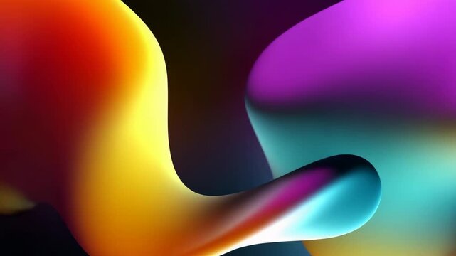 A colorful, abstract image with a purple and orange line. The image is a representation of a wave, with the purple and orange lines representing the crest and trough of the wave