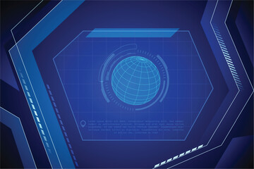 Futuristic Digital frame HUD technology Cyber background	
