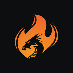 Dragon vector icon illustration