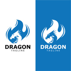 Dragon vector icon illustration