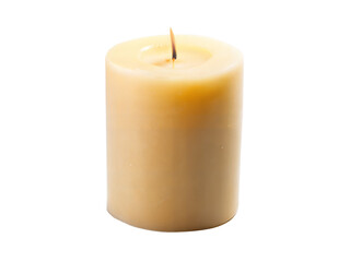 Photo of a lit candle isolated on a transparent background