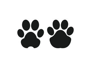 Cute Dog Cat Paw Icon Collection