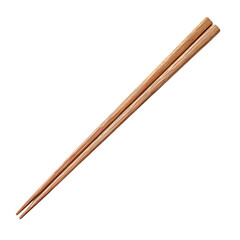Wooden chopstick on transparent background