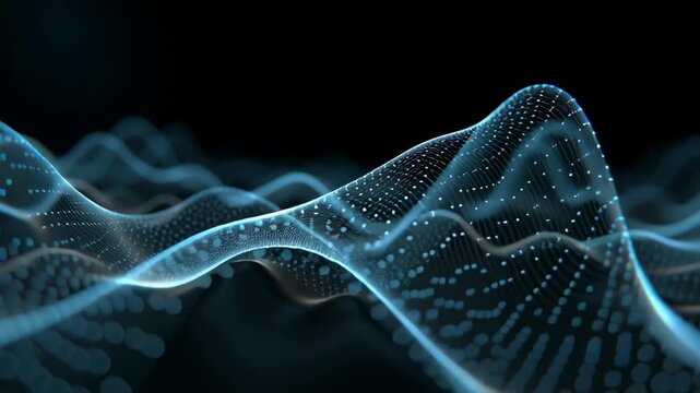 background halographic blue waves 3d	