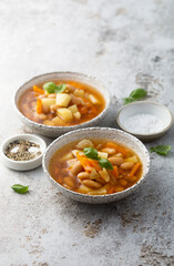 White bean soup with vegetables