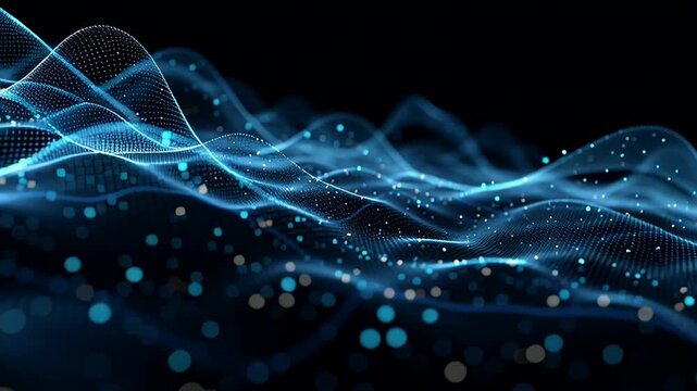 background halographic blue waves 3d	