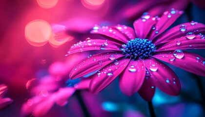 Captivating Wildflowers in Dew-Kissed Bloom A Colorful Display of Nature s Beauty in Floral Gardens