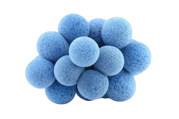 Cluster of light-blue, sphere-shaped cells