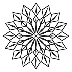 Beautiful Christmas Snowflake design. Vector illustration of geometric Snowflake isolated transparent backgorund. Snowflake ready for winter holiday poster banner cover design. EPS 10