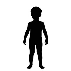 Fototapeta premium Small Child Standing silhouette person