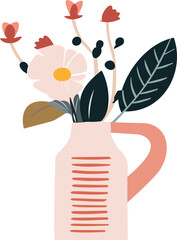 Floral arrangement in a decorative vase