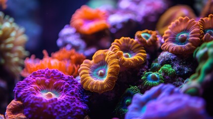 Vibrant Underwater Coral Reef Ecosystem: A Symphony of Colors and Life
