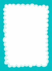 Cute, cartoonish pre-made background in bright colors. Modern abstract flat illustration for cards, posters, design