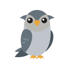 Obraz premium kawaii falcon with small eyes vector flat colour