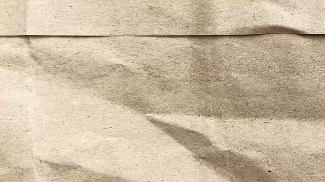 Wrinkled brown paper bag ideal for ecofriendly, groceries, packaging, recycling, and waste management concepts in design projects.