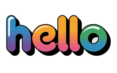 Abstract hello greeting circle logo design	