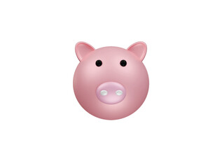 pig icon 3d illustration render