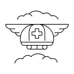 Medical Drone Capsule Flying Capsule with Wings Design