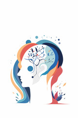 Chaos, Head, Confidence, Fight, Road, Growth, tree, thoughts, Psychology, communication, Success, Person, Man, Woman, Work, Business, Personality, brain, Mind, Artwork, Vector