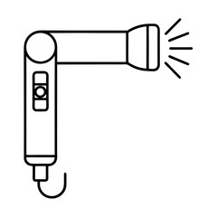Handheld laser device icon for medical treatment and healthcare applications