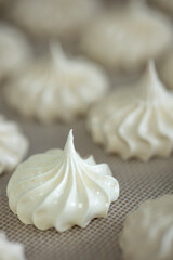 Detailed view of eco meringue texture and swirl
