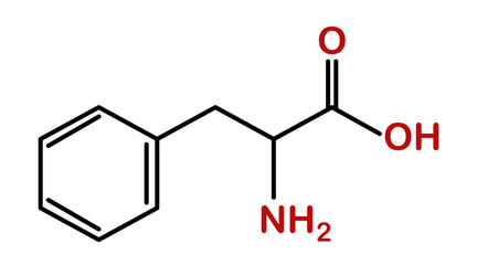 Chemical structure of phenylalanine compound.