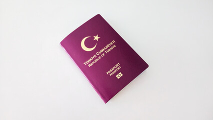 Photo series of Republic of Turkey passports in Turkish text