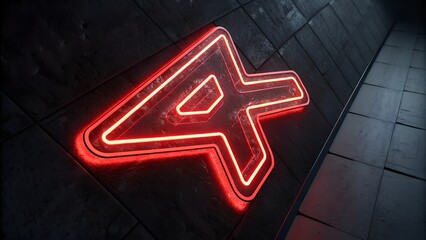  Share symbol icon glowing neon red color animation black background. Neon glowing share arrow icon animation.