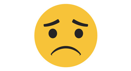 Fototapeta premium Sad Emoji Face Illustration.