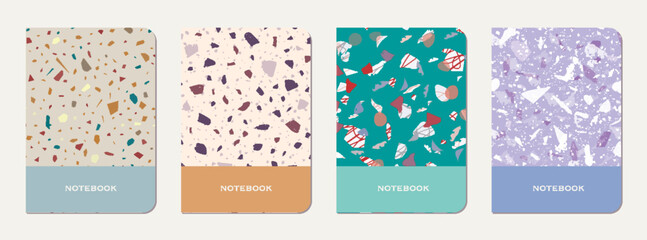 Brochure cover design. Terrazzo abstract