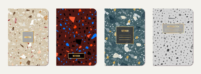 Brochure cover design. Terrazzo abstract