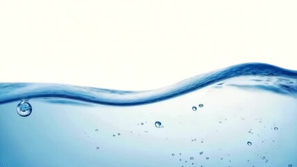 Blue water with waves and splash, moving video - Powered by Adobe