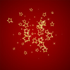 Christmas spirit. Scattered falling stars.