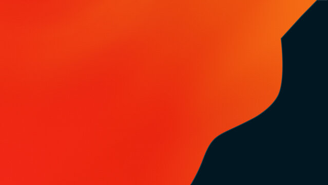 Photo of a vibrant orange abstract background with a dark curved shape