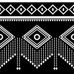 seamless geometric pattern Abstract seamless illustration, black background, fabric pattern for printed clothing, textiles and fashion, carpets, wallpapers.