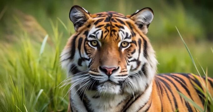 Tiger in the Meadow