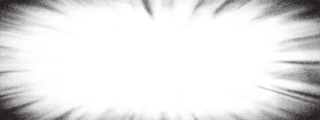 Pop art cartoon background with vignette and halfton dot pattern for comic frame or border. Abstract line effect by white pixel overlay. Vector with emphasis and fade.