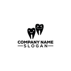 Happy Cartoon Tooth Mascot Logo Design
